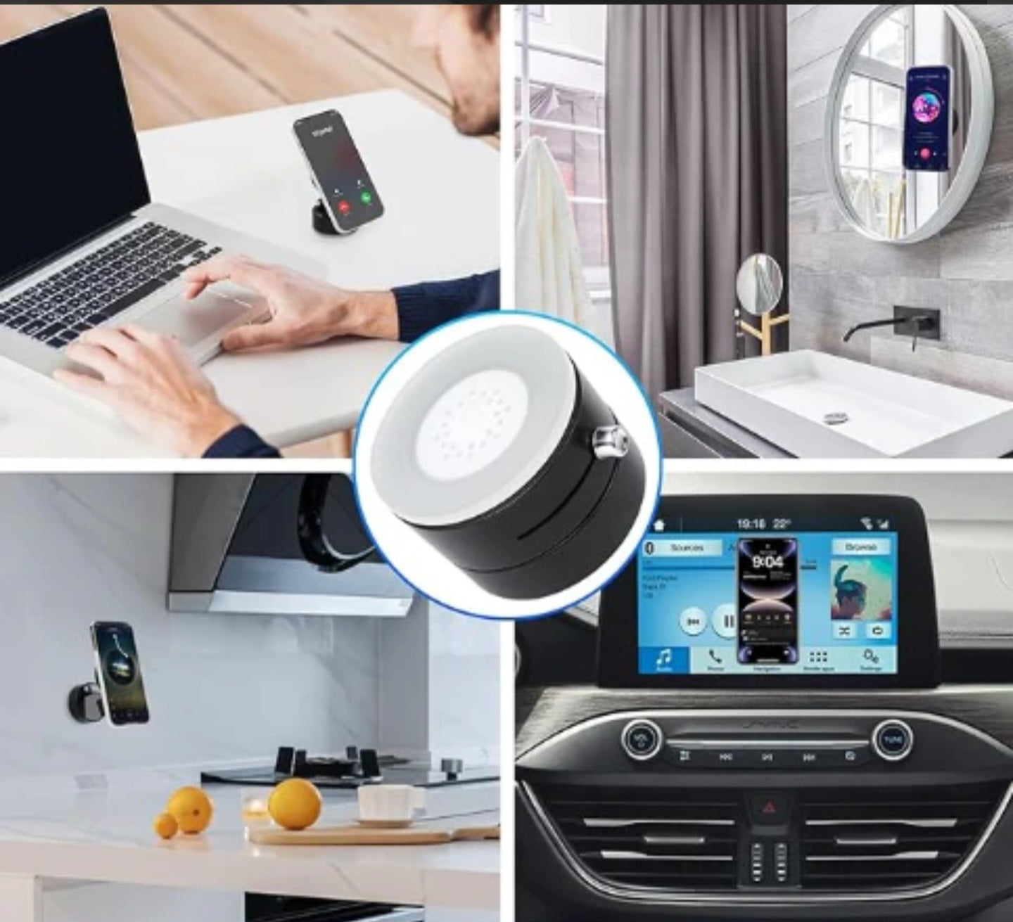 🚗Suport auto magnetic cu ventuză – Reglabil, Pliabil, Prindere Puternică pentru Telefon