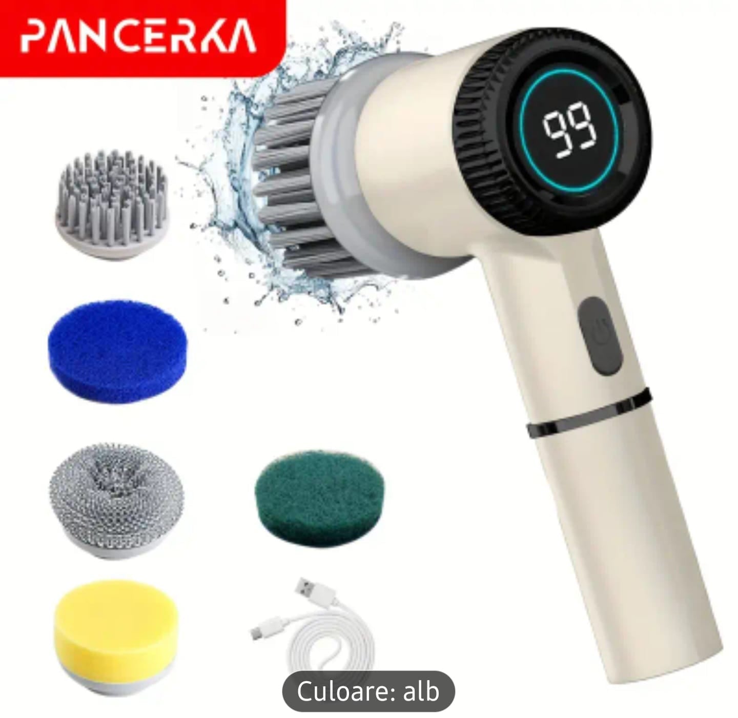 ⚡ Perie electrică multifuncțională cu 3 trepte de viteza – curățenie fără efort!