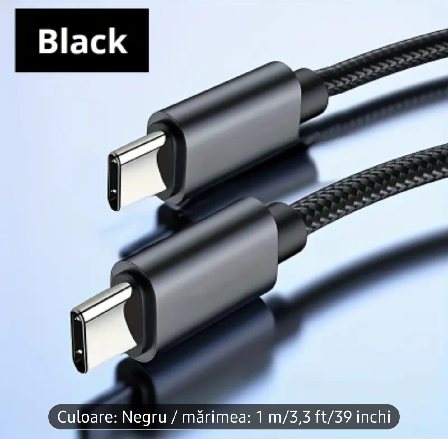 ⚡ Cablu Type-C 60w incarcare rapida ultra-rezistent – 1m