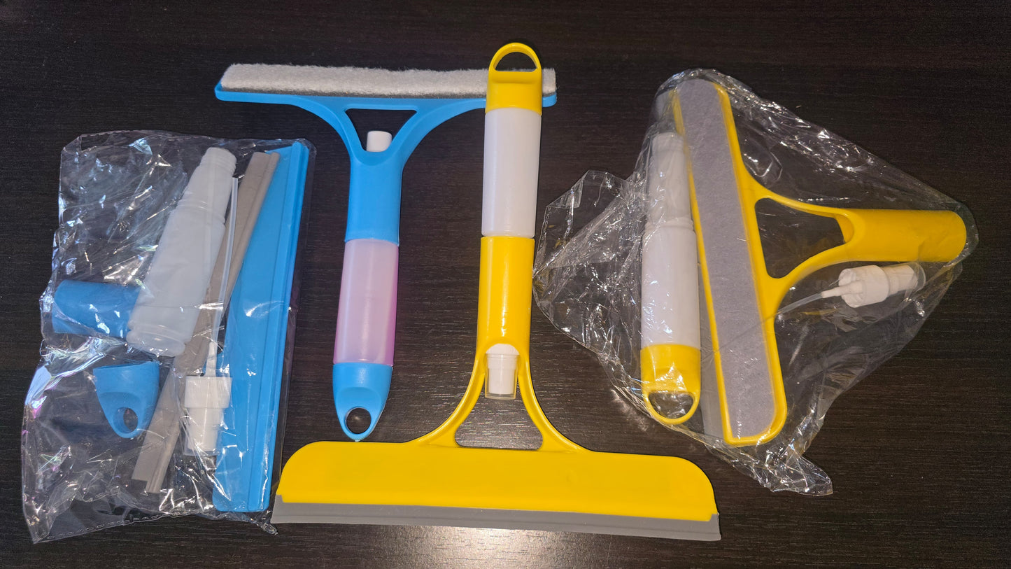 ⭐ Set curățenie: Ștergător cu pulverizator + Perie spații înguste – Doar 46 lei!