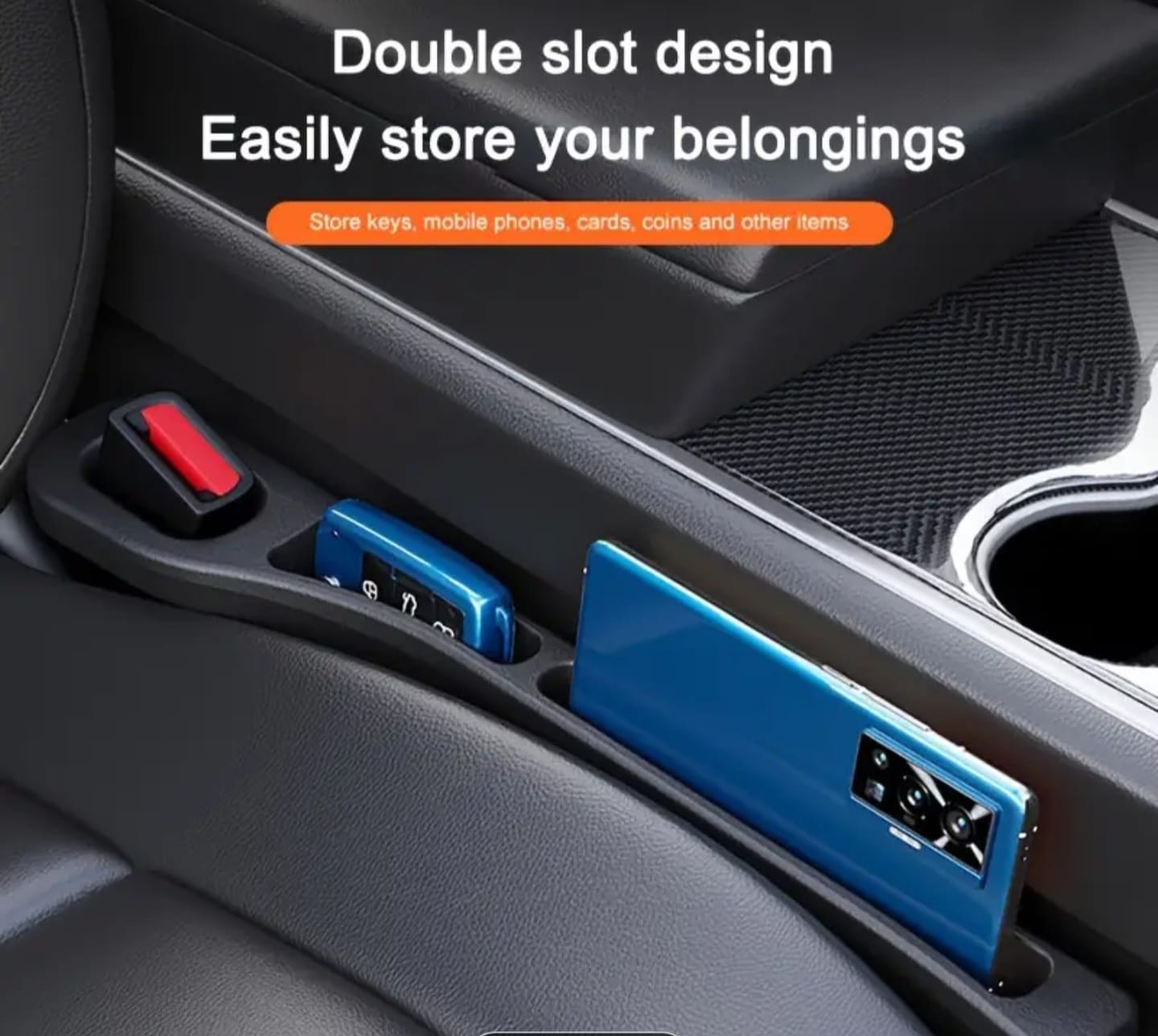 Set 2 Organizatoare pentru spațiul dintre scaune – Stop Pierderii Obiectelor în Mașină