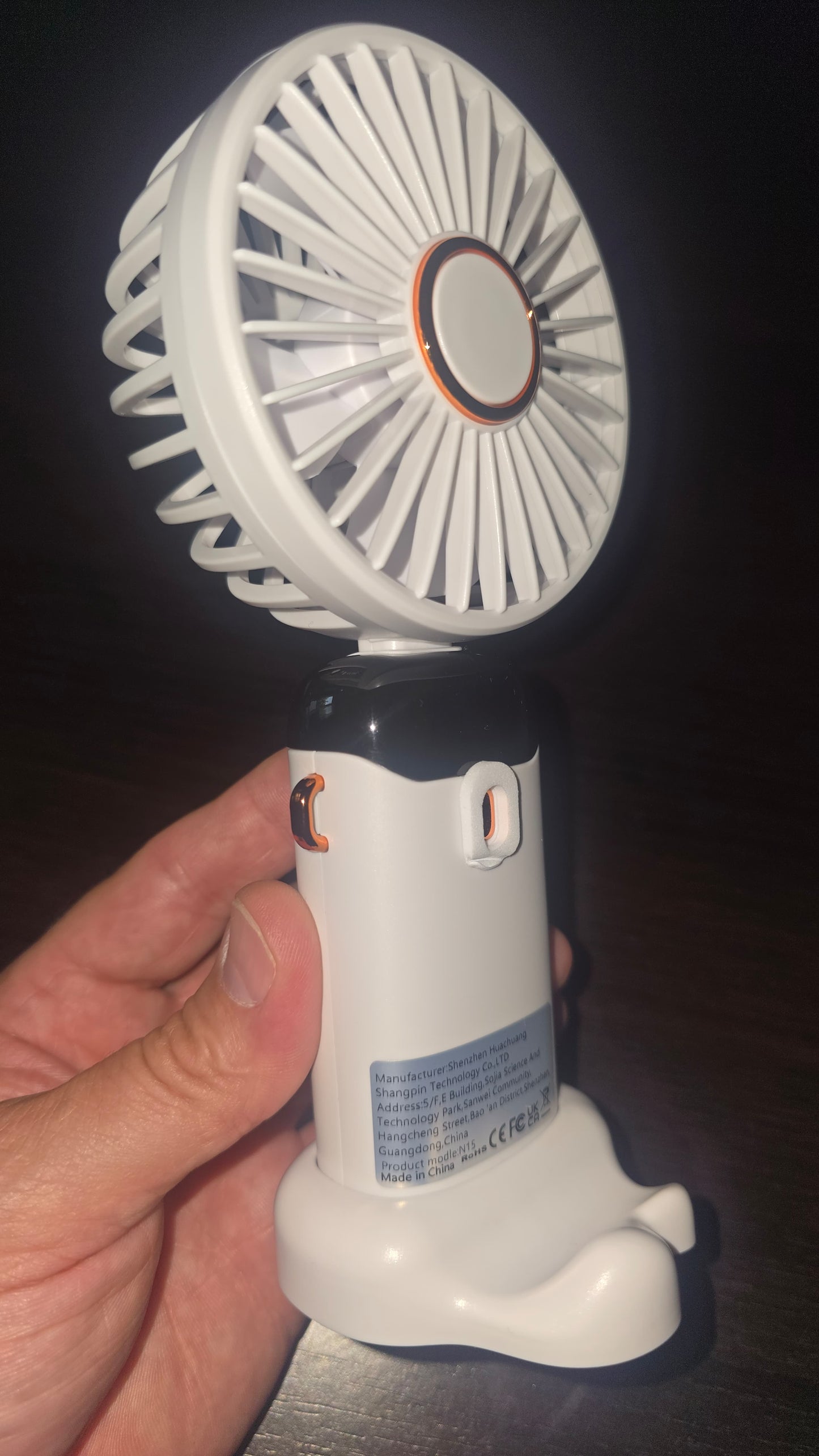 ❄Ventilator portabil pliabil 90° – USB reîncărcabil, afișaj digital, suport telefon...