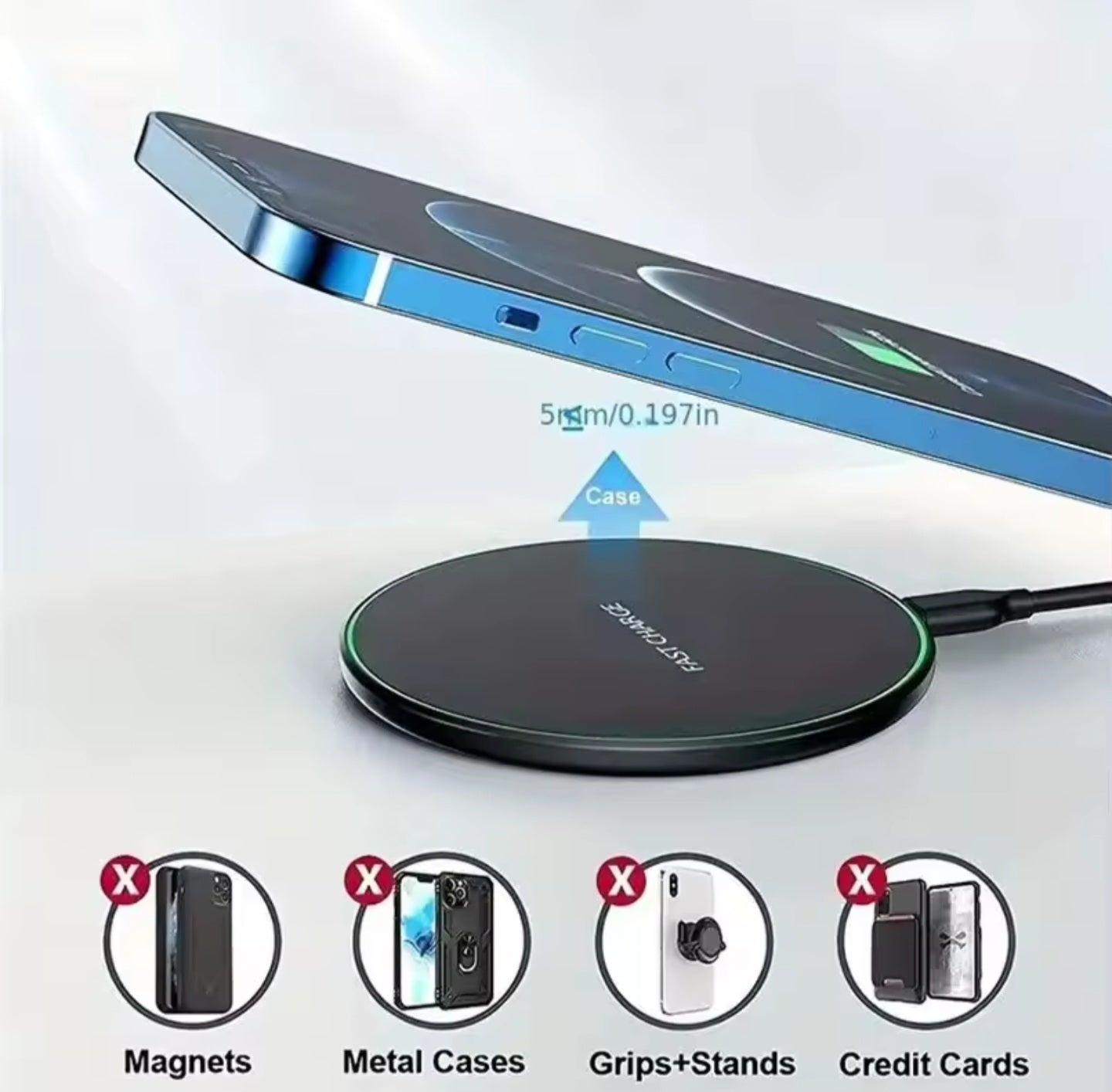 🔋 Încărcător Wireless 30W Fast Charging cu Port Type-C