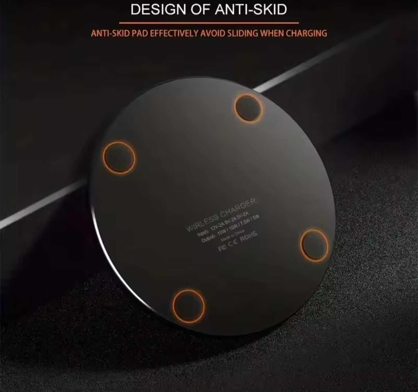 🔋 Încărcător Wireless 30W Fast Charging cu Port Type-C